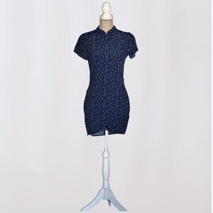 Rolla’s Fitted Mini Dress – Navy/White Dot – Petite Fit – Size S